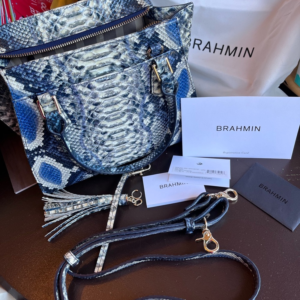 Brahmin snake skin bag
